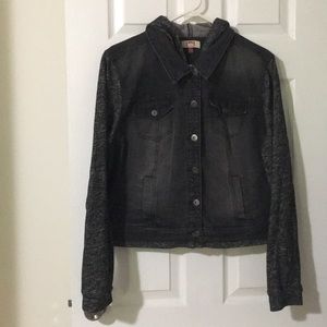 l.e.i XXL Jean hooded coat.🎉Host pick🎉